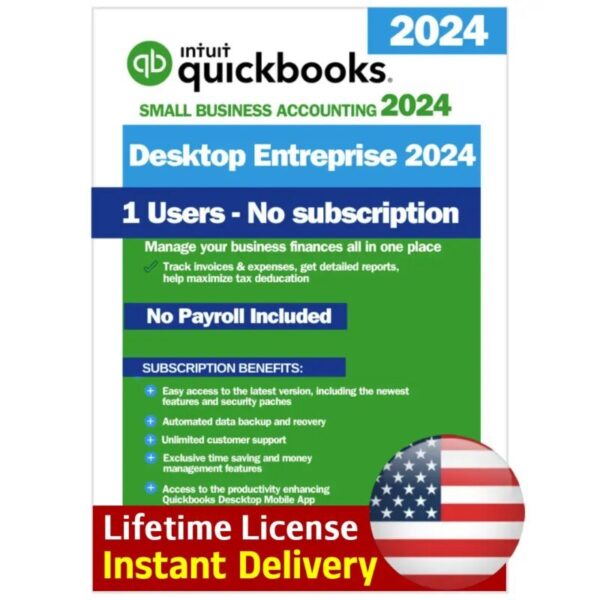 QuickBooks Desktop Enterprise Solutions 24 — Lifetime License — 1 User