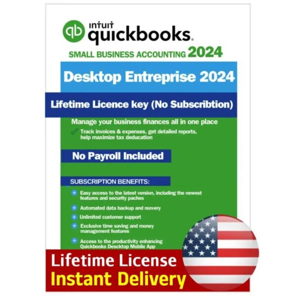 QuickBooks Desktop Enterprise Solutions 24 — One-Time Purchase — 5 Users